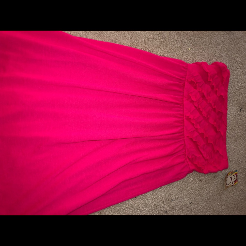 Strapless ruffle cover up or sundress